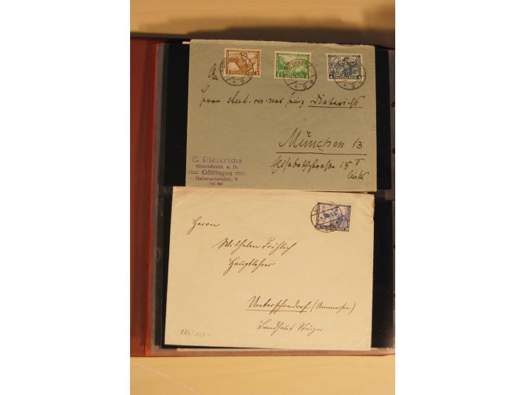 1933, äußerst umfangreiche Briefsammlung Wagner 3-40 Pfg. mit vielen interessanten Frankaturen, dabei über 30 Satzbriefe, vie