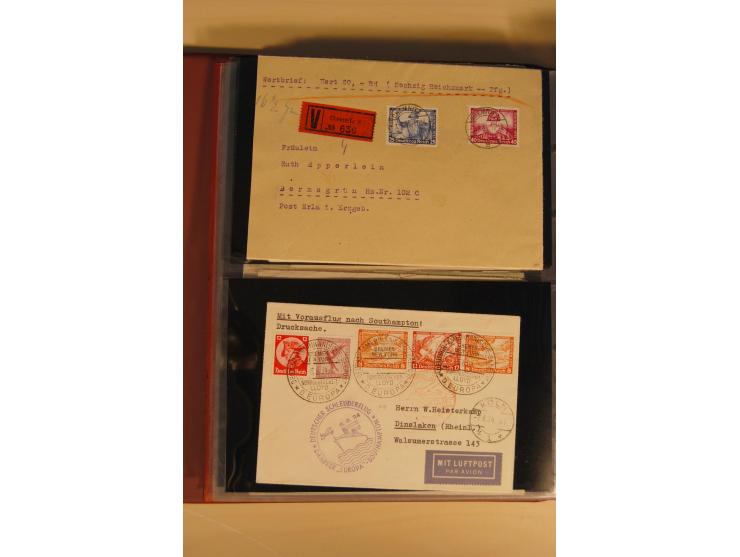 1933, äußerst umfangreiche Briefsammlung Wagner 3-40 Pfg. mit vielen interessanten Frankaturen, dabei über 30 Satzbriefe, vie