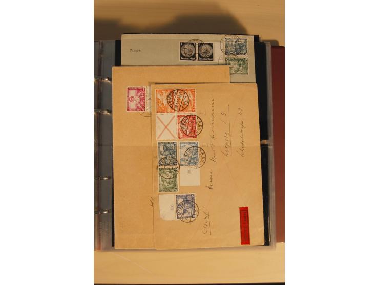 1933, äußerst umfangreiche Briefsammlung Wagner 3-40 Pfg. mit vielen interessanten Frankaturen, dabei über 30 Satzbriefe, vie