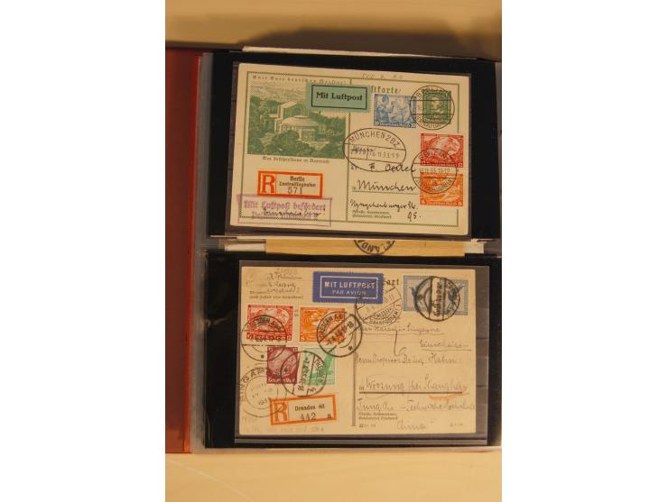 1933, äußerst umfangreiche Briefsammlung Wagner 3-40 Pfg. mit vielen interessanten Frankaturen, dabei über 30 Satzbriefe, vie
