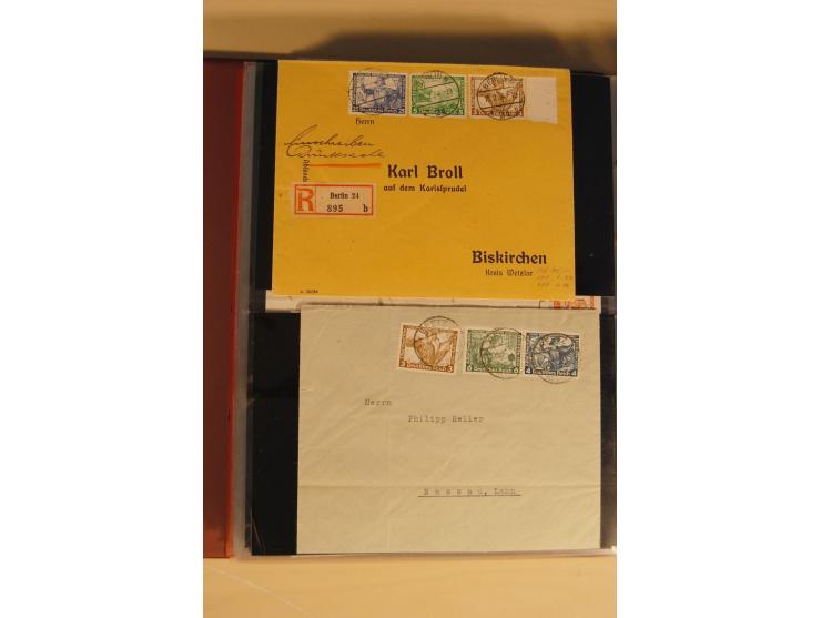 1933, äußerst umfangreiche Briefsammlung Wagner 3-40 Pfg. mit vielen interessanten Frankaturen, dabei über 30 Satzbriefe, vie