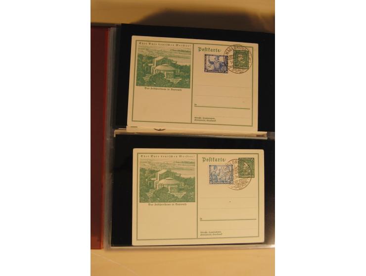 1933, äußerst umfangreiche Briefsammlung Wagner 3-40 Pfg. mit vielen interessanten Frankaturen, dabei über 30 Satzbriefe, vie