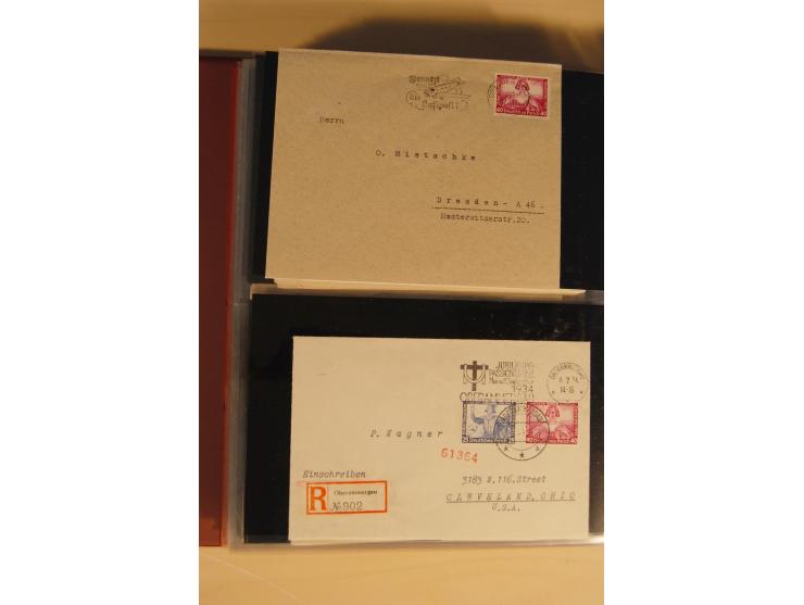 1933, äußerst umfangreiche Briefsammlung Wagner 3-40 Pfg. mit vielen interessanten Frankaturen, dabei über 30 Satzbriefe, vie