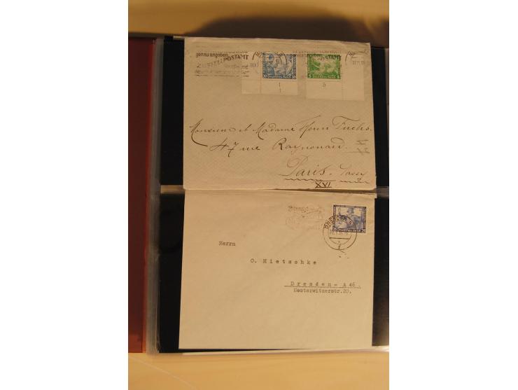 1933, äußerst umfangreiche Briefsammlung Wagner 3-40 Pfg. mit vielen interessanten Frankaturen, dabei über 30 Satzbriefe, vie