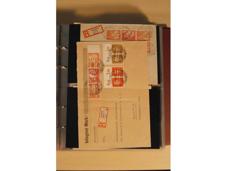 1933, äußerst umfangreiche Briefsammlung Wagner 3-40 Pfg. mit vielen interessanten Frankaturen, dabei über 30 Satzbriefe, vie