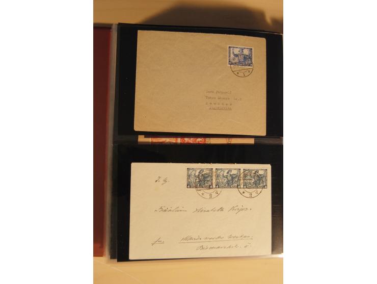 1933, äußerst umfangreiche Briefsammlung Wagner 3-40 Pfg. mit vielen interessanten Frankaturen, dabei über 30 Satzbriefe, vie