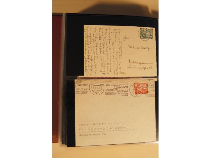 1933, äußerst umfangreiche Briefsammlung Wagner 3-40 Pfg. mit vielen interessanten Frankaturen, dabei über 30 Satzbriefe, vie
