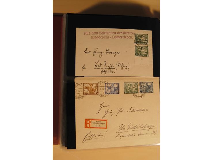 1933, äußerst umfangreiche Briefsammlung Wagner 3-40 Pfg. mit vielen interessanten Frankaturen, dabei über 30 Satzbriefe, vie