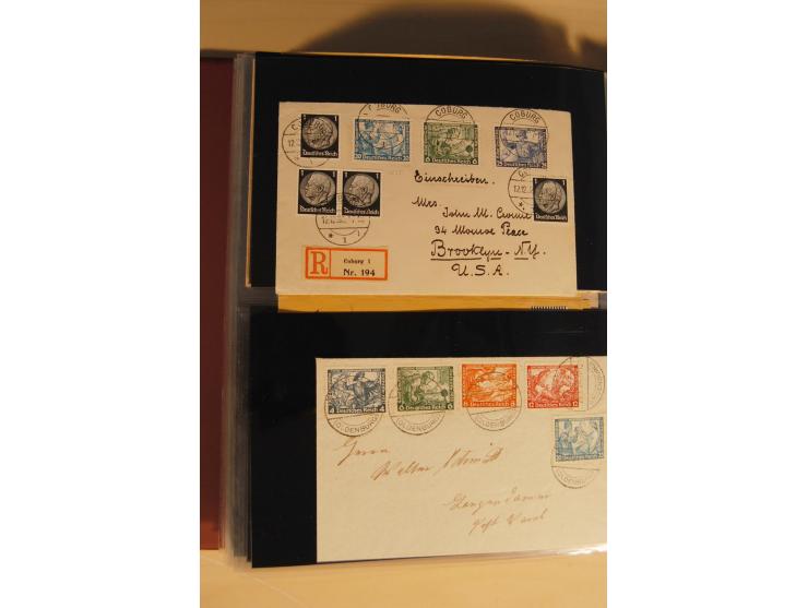 1933, äußerst umfangreiche Briefsammlung Wagner 3-40 Pfg. mit vielen interessanten Frankaturen, dabei über 30 Satzbriefe, vie