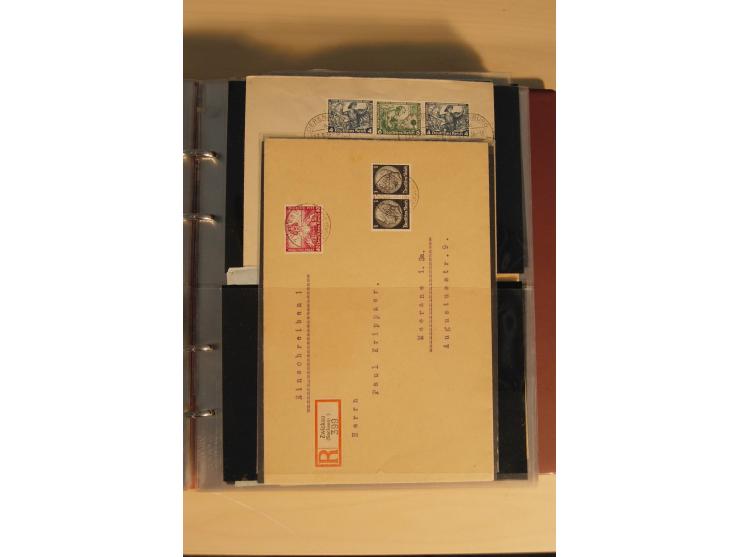 1933, äußerst umfangreiche Briefsammlung Wagner 3-40 Pfg. mit vielen interessanten Frankaturen, dabei über 30 Satzbriefe, vie