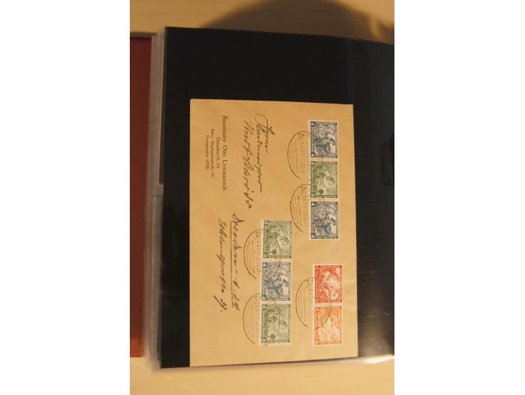 1933, äußerst umfangreiche Briefsammlung Wagner 3-40 Pfg. mit vielen interessanten Frankaturen, dabei über 30 Satzbriefe, vie