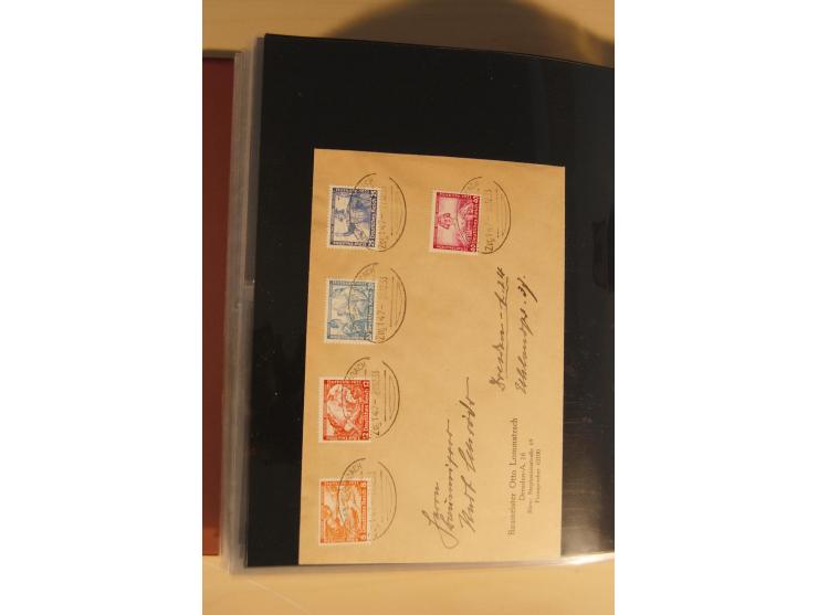 1933, äußerst umfangreiche Briefsammlung Wagner 3-40 Pfg. mit vielen interessanten Frankaturen, dabei über 30 Satzbriefe, vie