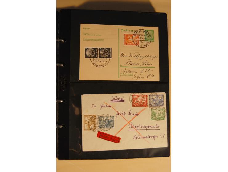 1933, äußerst umfangreiche Briefsammlung Wagner 3-40 Pfg. mit vielen interessanten Frankaturen, dabei über 30 Satzbriefe, vie