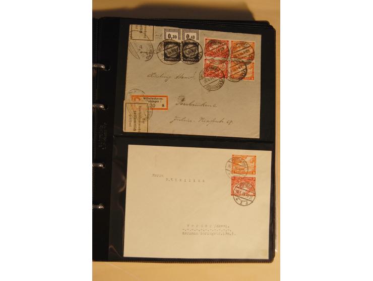 1933, äußerst umfangreiche Briefsammlung Wagner 3-40 Pfg. mit vielen interessanten Frankaturen, dabei über 30 Satzbriefe, vie