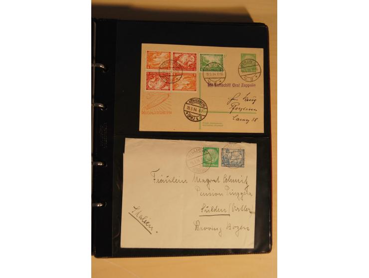 1933, äußerst umfangreiche Briefsammlung Wagner 3-40 Pfg. mit vielen interessanten Frankaturen, dabei über 30 Satzbriefe, vie