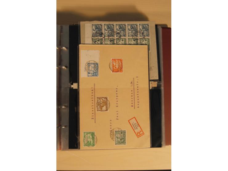 1933, äußerst umfangreiche Briefsammlung Wagner 3-40 Pfg. mit vielen interessanten Frankaturen, dabei über 30 Satzbriefe, vie