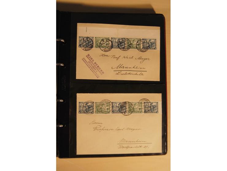 1933, äußerst umfangreiche Briefsammlung Wagner 3-40 Pfg. mit vielen interessanten Frankaturen, dabei über 30 Satzbriefe, vie