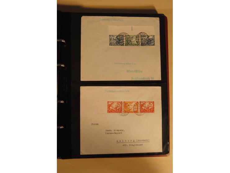 1933, äußerst umfangreiche Briefsammlung Wagner 3-40 Pfg. mit vielen interessanten Frankaturen, dabei über 30 Satzbriefe, vie