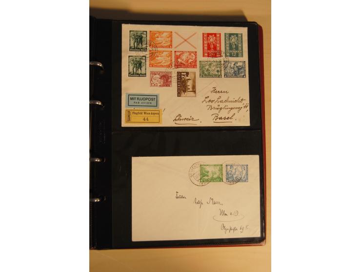 1933, äußerst umfangreiche Briefsammlung Wagner 3-40 Pfg. mit vielen interessanten Frankaturen, dabei über 30 Satzbriefe, vie