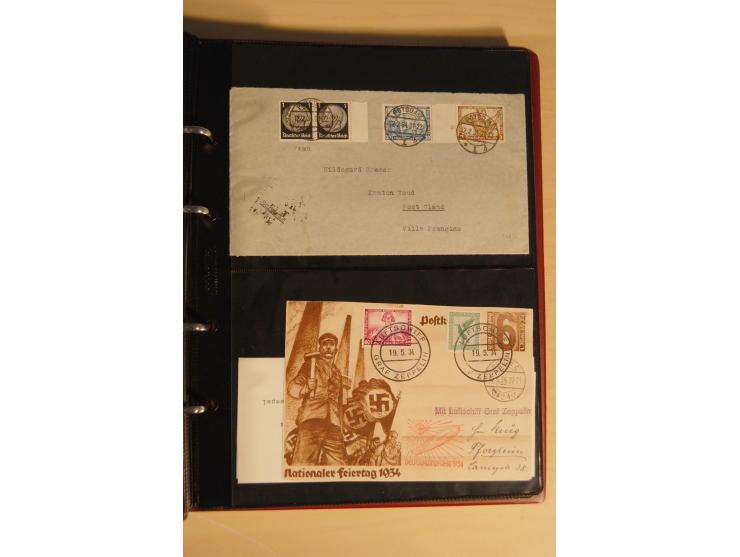 1933, äußerst umfangreiche Briefsammlung Wagner 3-40 Pfg. mit vielen interessanten Frankaturen, dabei über 30 Satzbriefe, vie