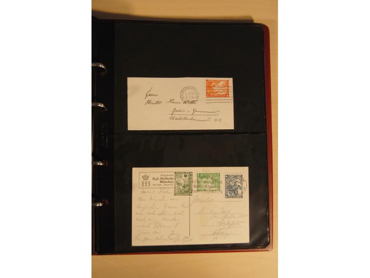 1933, äußerst umfangreiche Briefsammlung Wagner 3-40 Pfg. mit vielen interessanten Frankaturen, dabei über 30 Satzbriefe, vie