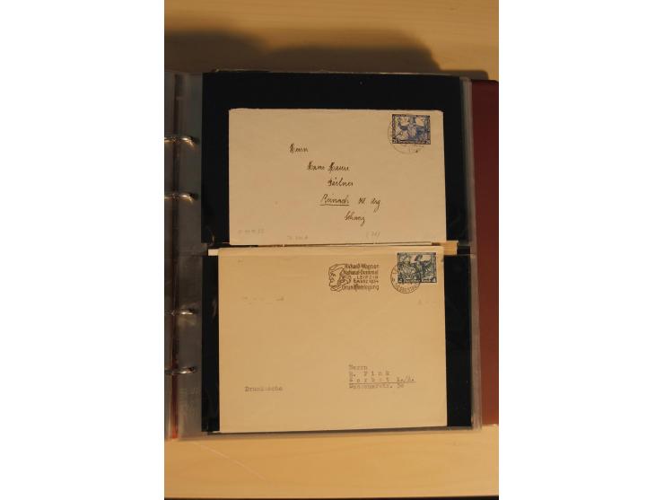1933, äußerst umfangreiche Briefsammlung Wagner 3-40 Pfg. mit vielen interessanten Frankaturen, dabei über 30 Satzbriefe, vie