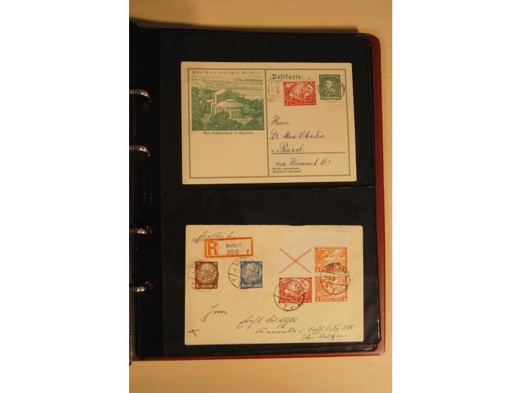 1933, äußerst umfangreiche Briefsammlung Wagner 3-40 Pfg. mit vielen interessanten Frankaturen, dabei über 30 Satzbriefe, vie