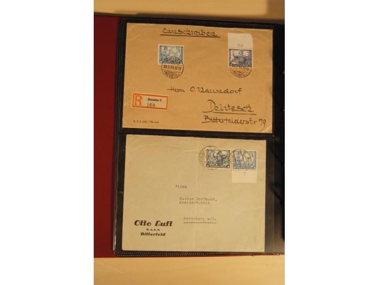 1933, äußerst umfangreiche Briefsammlung Wagner 3-40 Pfg. mit vielen interessanten Frankaturen, dabei über 30 Satzbriefe, vie