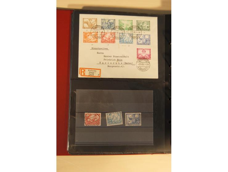 1933, äußerst umfangreiche Briefsammlung Wagner 3-40 Pfg. mit vielen interessanten Frankaturen, dabei über 30 Satzbriefe, vie