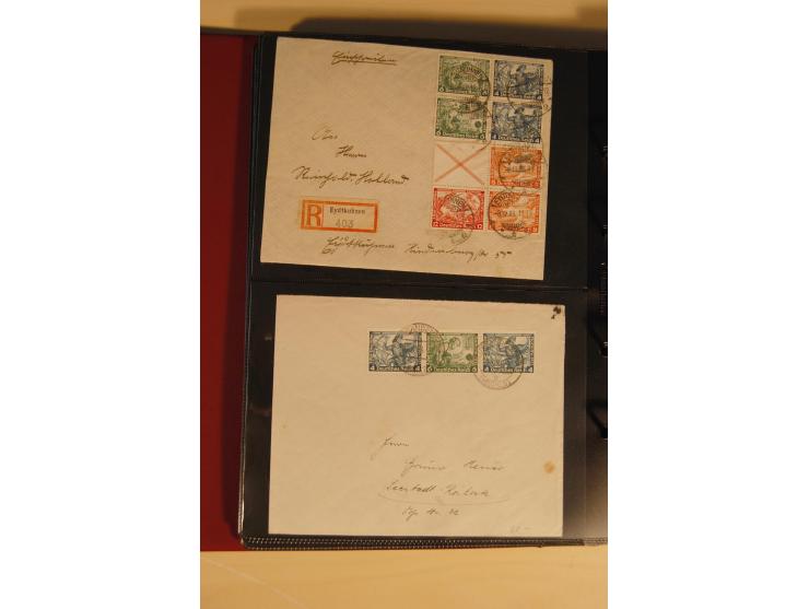1933, äußerst umfangreiche Briefsammlung Wagner 3-40 Pfg. mit vielen interessanten Frankaturen, dabei über 30 Satzbriefe, vie