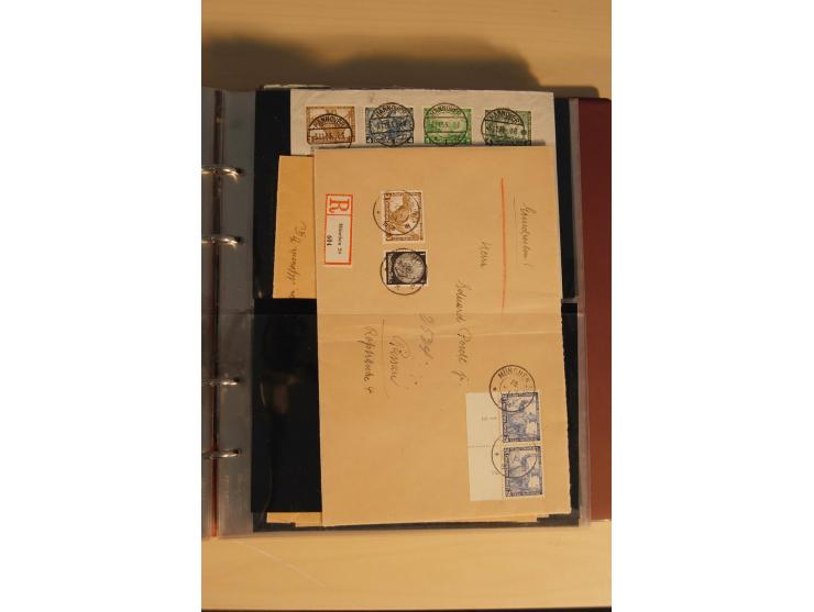 1933, äußerst umfangreiche Briefsammlung Wagner 3-40 Pfg. mit vielen interessanten Frankaturen, dabei über 30 Satzbriefe, vie