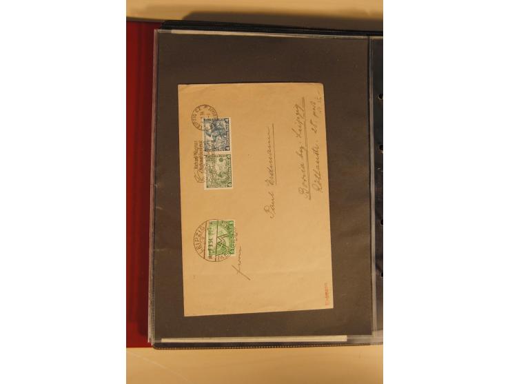 1933, äußerst umfangreiche Briefsammlung Wagner 3-40 Pfg. mit vielen interessanten Frankaturen, dabei über 30 Satzbriefe, vie