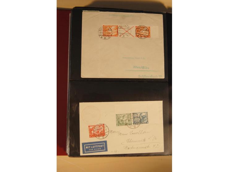 1933, äußerst umfangreiche Briefsammlung Wagner 3-40 Pfg. mit vielen interessanten Frankaturen, dabei über 30 Satzbriefe, vie