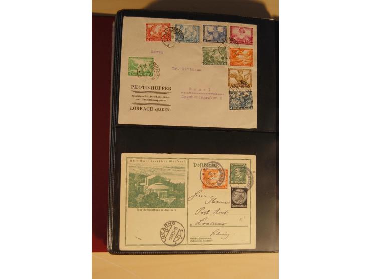 1933, äußerst umfangreiche Briefsammlung Wagner 3-40 Pfg. mit vielen interessanten Frankaturen, dabei über 30 Satzbriefe, vie