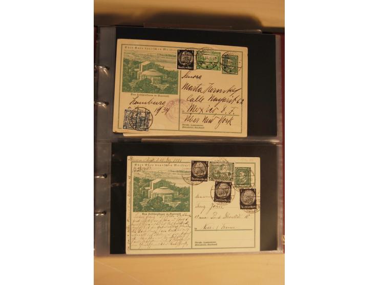 1933, äußerst umfangreiche Briefsammlung Wagner 3-40 Pfg. mit vielen interessanten Frankaturen, dabei über 30 Satzbriefe, vie