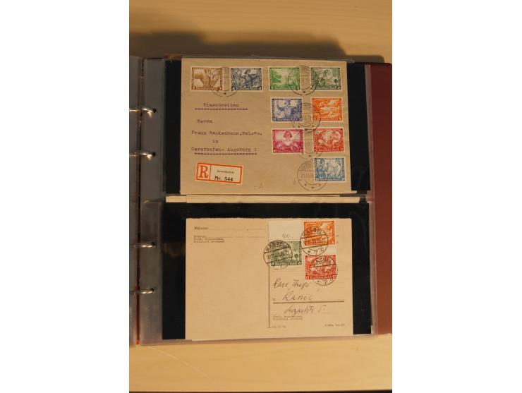 1933, äußerst umfangreiche Briefsammlung Wagner 3-40 Pfg. mit vielen interessanten Frankaturen, dabei über 30 Satzbriefe, vie