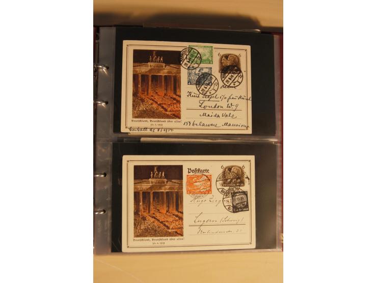 1933, äußerst umfangreiche Briefsammlung Wagner 3-40 Pfg. mit vielen interessanten Frankaturen, dabei über 30 Satzbriefe, vie