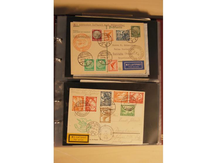 1933, äußerst umfangreiche Briefsammlung Wagner 3-40 Pfg. mit vielen interessanten Frankaturen, dabei über 30 Satzbriefe, vie