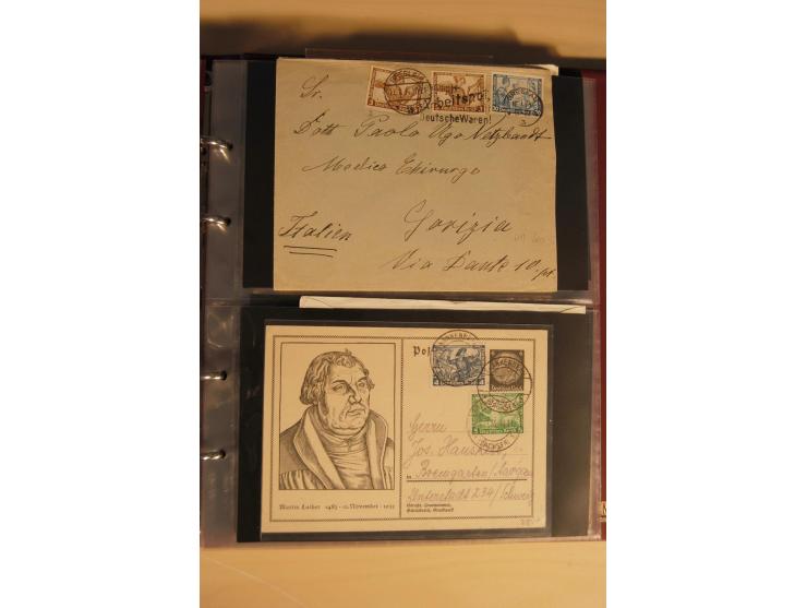 1933, äußerst umfangreiche Briefsammlung Wagner 3-40 Pfg. mit vielen interessanten Frankaturen, dabei über 30 Satzbriefe, vie