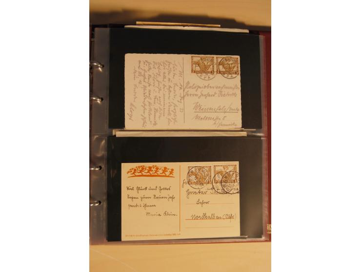 1933, äußerst umfangreiche Briefsammlung Wagner 3-40 Pfg. mit vielen interessanten Frankaturen, dabei über 30 Satzbriefe, vie