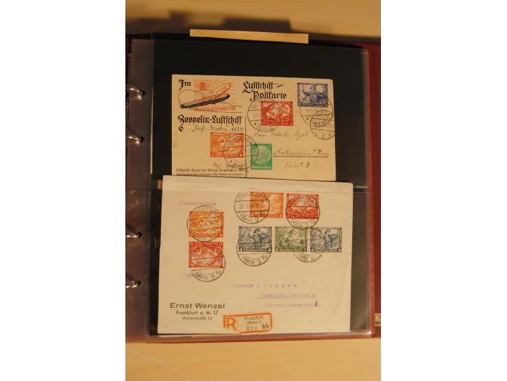 1933, äußerst umfangreiche Briefsammlung Wagner 3-40 Pfg. mit vielen interessanten Frankaturen, dabei über 30 Satzbriefe, vie
