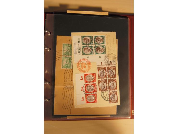 1933, äußerst umfangreiche Briefsammlung Wagner 3-40 Pfg. mit vielen interessanten Frankaturen, dabei über 30 Satzbriefe, vie