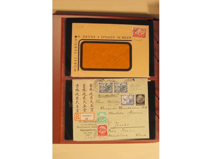 1933, äußerst umfangreiche Briefsammlung Wagner 3-40 Pfg. mit vielen interessanten Frankaturen, dabei über 30 Satzbriefe, vie