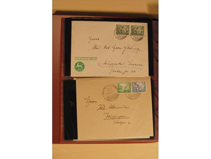 1933, äußerst umfangreiche Briefsammlung Wagner 3-40 Pfg. mit vielen interessanten Frankaturen, dabei über 30 Satzbriefe, vie