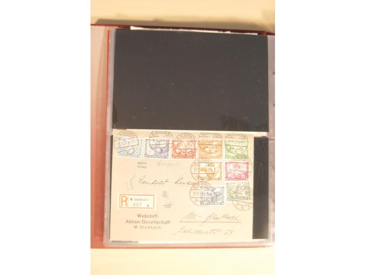 1933, äußerst umfangreiche Briefsammlung Wagner 3-40 Pfg. mit vielen interessanten Frankaturen, dabei über 30 Satzbriefe, vie