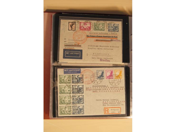 1933, äußerst umfangreiche Briefsammlung Wagner 3-40 Pfg. mit vielen interessanten Frankaturen, dabei über 30 Satzbriefe, vie
