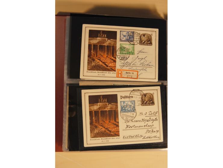 1933, äußerst umfangreiche Briefsammlung Wagner 3-40 Pfg. mit vielen interessanten Frankaturen, dabei über 30 Satzbriefe, vie