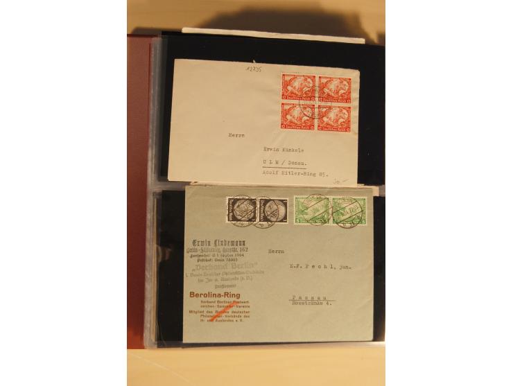 1933, äußerst umfangreiche Briefsammlung Wagner 3-40 Pfg. mit vielen interessanten Frankaturen, dabei über 30 Satzbriefe, vie
