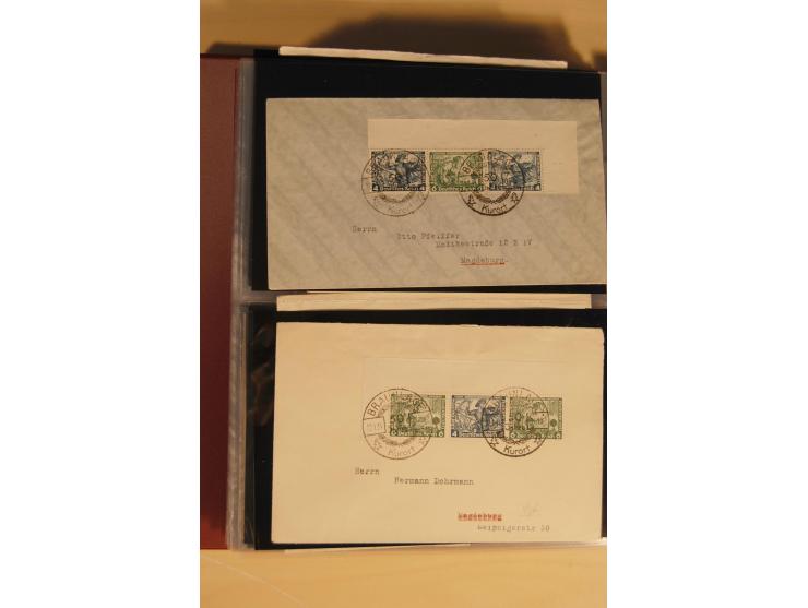 1933, äußerst umfangreiche Briefsammlung Wagner 3-40 Pfg. mit vielen interessanten Frankaturen, dabei über 30 Satzbriefe, vie