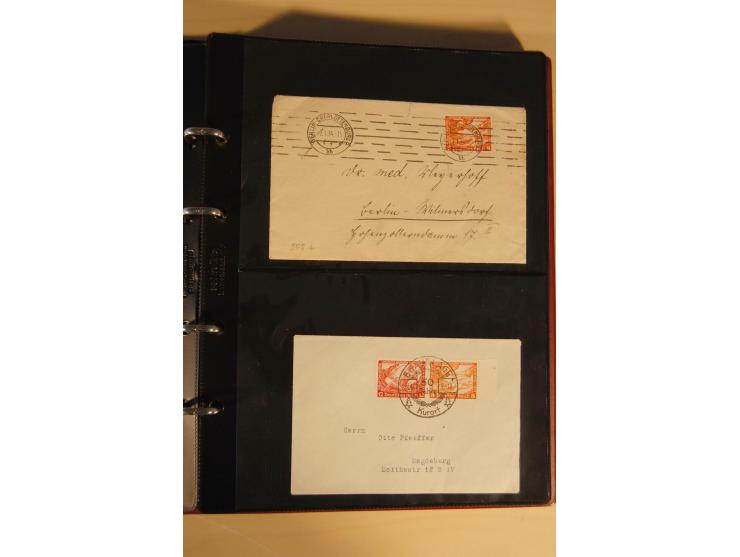 1933, äußerst umfangreiche Briefsammlung Wagner 3-40 Pfg. mit vielen interessanten Frankaturen, dabei über 30 Satzbriefe, vie